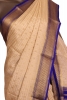 Pure Checks Butta Zari Mysore Crepe Silk Saree